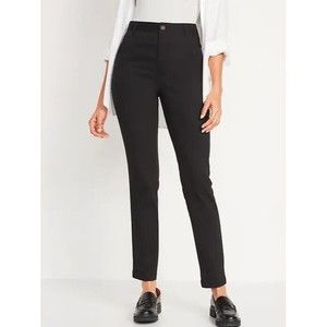 Old Navy Skinny Stretch Pants Womens 10 Petite Black Cotton Stretch NEW